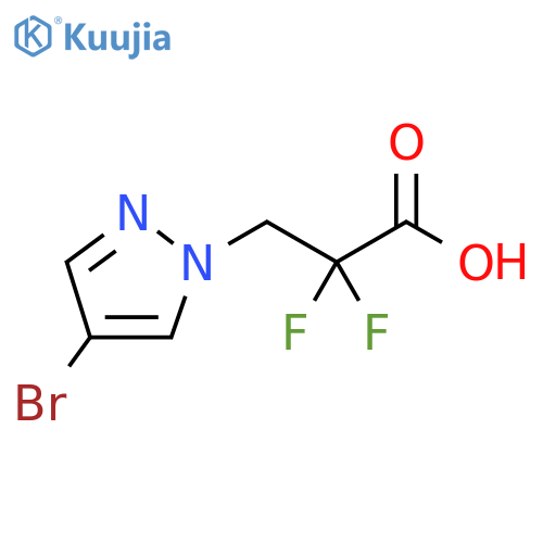 3-(4-Bromo-1H-pyrazol-1-yl)-2,2-difluoropropanoic acid structure
