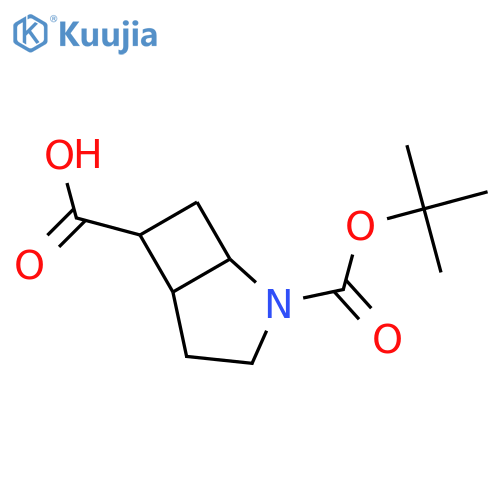 2-[(tert-butoxy)carbonyl]-2-azabicyclo[3.2.0]heptane-6-carboxylic acid structure