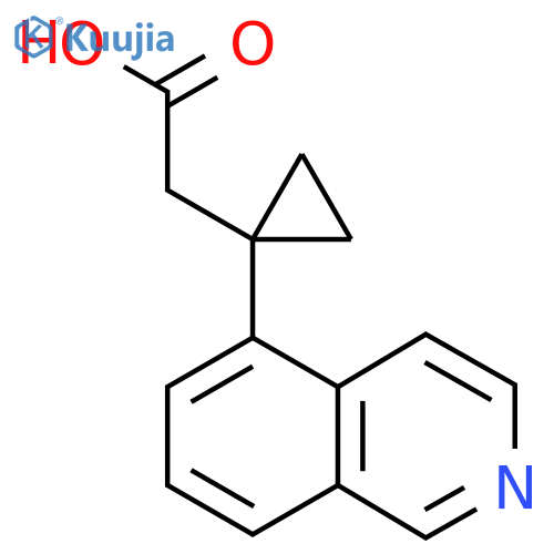 2-1-(isoquinolin-5-yl)cyclopropylacetic acid structure