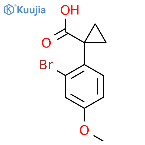 1-(2-bromo-4-methoxyphenyl)cyclopropane-1-carboxylic acid structure