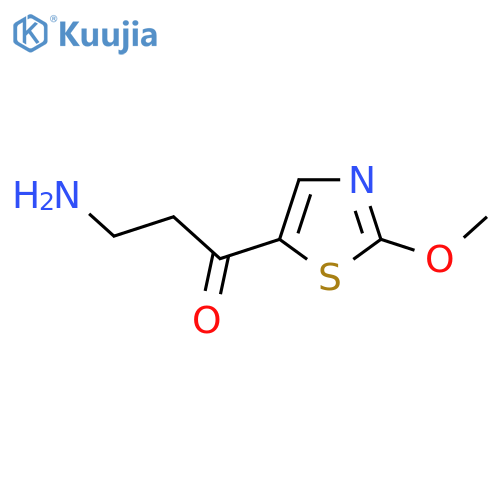 3-amino-1-(2-methoxy-1,3-thiazol-5-yl)propan-1-one structure
