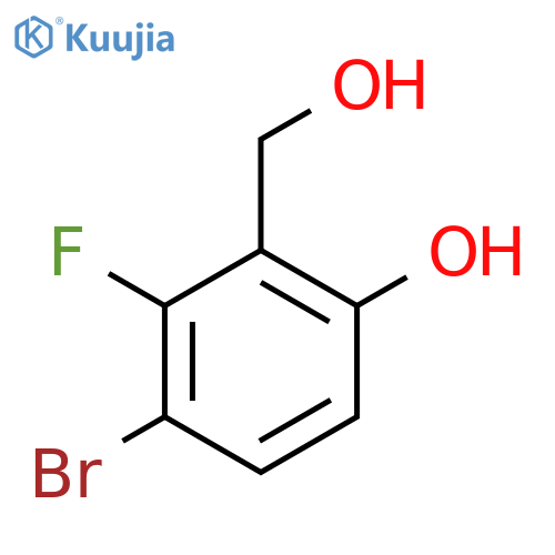 3-Bromo-2-fluoro-6-hydroxybenzyl alcohol structure
