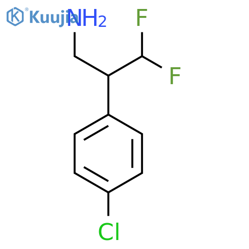 2-(4-chlorophenyl)-3,3-difluoropropan-1-amine structure