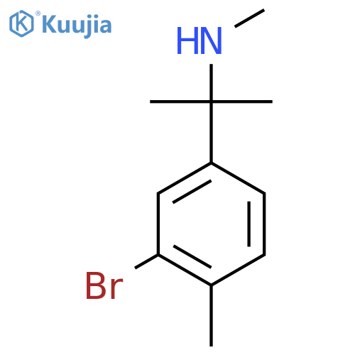 2-(3-bromo-4-methylphenyl)propan-2-yl(methyl)amine structure