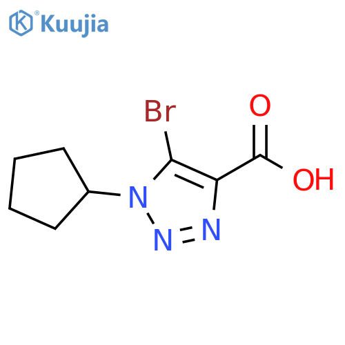 5-Bromo-1-cyclopentyl-1H-[1,2,3]triazole-4-carboxylic acid structure
