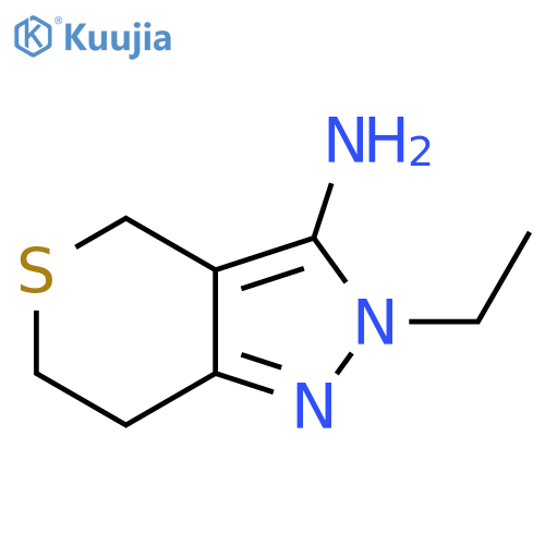 Thiopyrano[4,3-c]pyrazol-3-amine, 2-ethyl-2,4,6,7-tetrahydro- structure