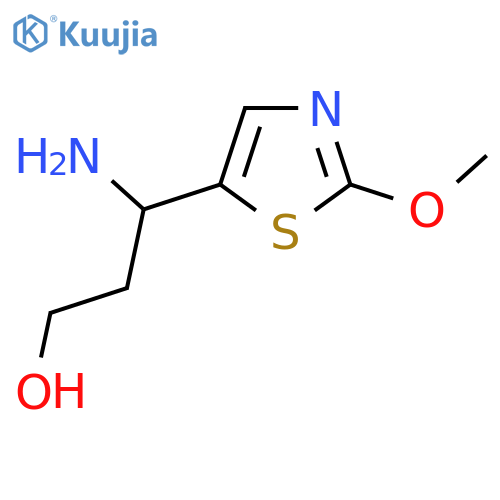 3-Amino-3-(2-methoxy-1,3-thiazol-5-yl)propan-1-ol structure