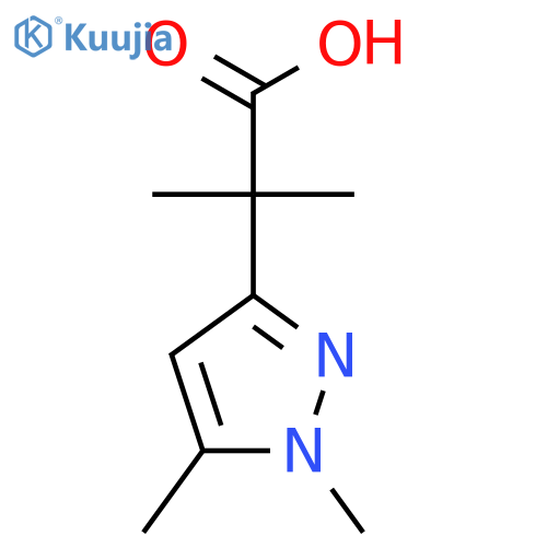2-(1,5-dimethyl-1H-pyrazol-3-yl)-2-methylpropanoic acid structure