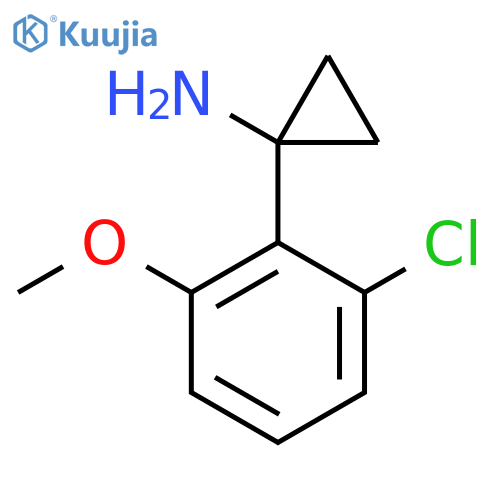 1-(2-chloro-6-methoxyphenyl)cyclopropan-1-amine structure