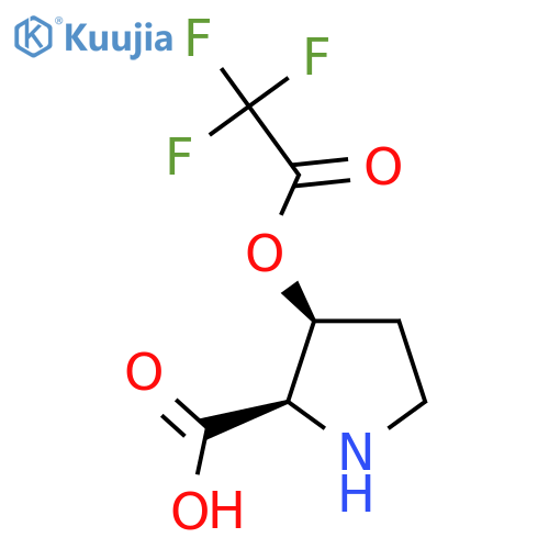 trans-3-hydroxypyrrolidine-2-carboxylic acid;2,2,2-trifluoroacetic acid structure