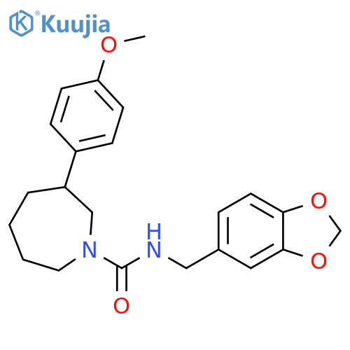 N-(1,3-Benzodioxol-5-ylmethyl)hexahydro-3-(4-methoxyphenyl)-1H-azepine-1-carboxamide structure