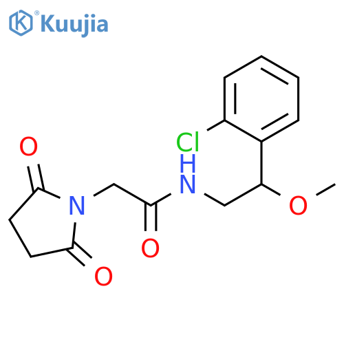 1-Pyrrolidineacetamide, N-[2-(2-chlorophenyl)-2-methoxyethyl]-2,5-dioxo- structure