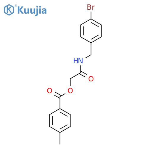 {[(4-Bromophenyl)methyl]carbamoyl}methyl 4-methylbenzoate structure