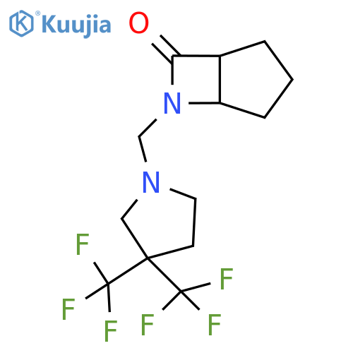 6-{[3,3-Bis(trifluoromethyl)pyrrolidin-1-yl]methyl}-6-azabicyclo[3.2.0]heptan-7-one structure