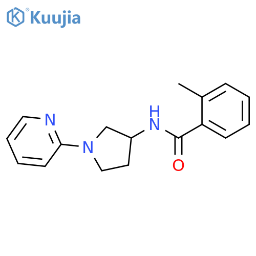 2-methyl-N-(1-pyridin-2-ylpyrrolidin-3-yl)benzamide structure
