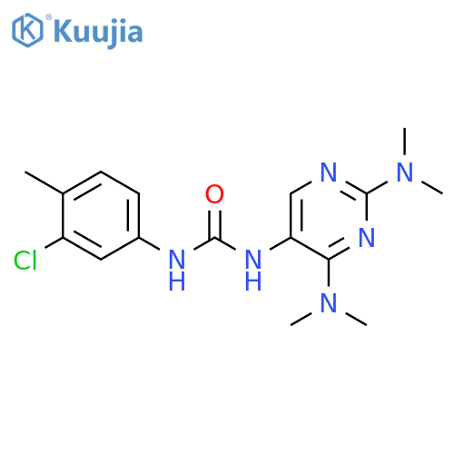 3-[2,4-bis(dimethylamino)pyrimidin-5-yl]-1-(3-chloro-4-methylphenyl)urea structure