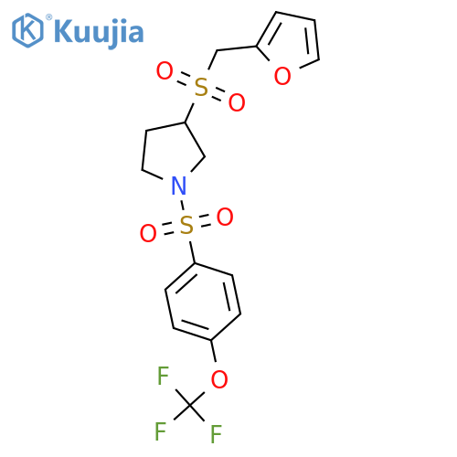 3-[(furan-2-yl)methanesulfonyl]-1-[4-(trifluoromethoxy)benzenesulfonyl]pyrrolidine structure