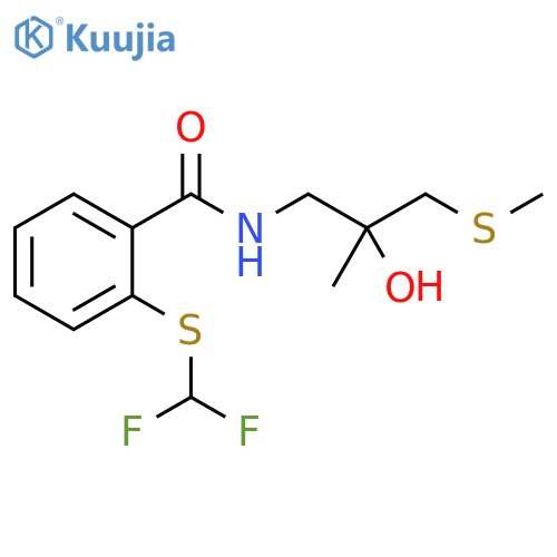 2-[(difluoromethyl)sulfanyl]-N-[2-hydroxy-2-methyl-3-(methylsulfanyl)propyl]benzamide structure