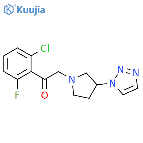 2-(2-chloro-6-fluorophenyl)-1-[3-(triazol-1-yl)pyrrolidin-1-yl]ethanone structure