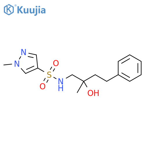 N-(2-hydroxy-2-methyl-4-phenylbutyl)-1-methyl-1H-pyrazole-4-sulfonamide structure