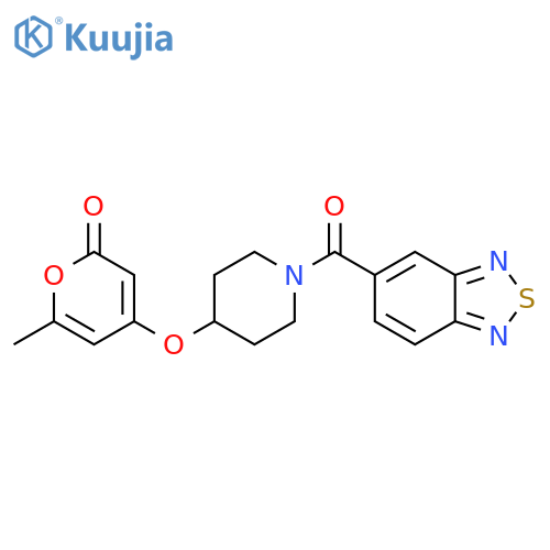 4-[1-(2,1,3-benzothiadiazole-5-carbonyl)piperidin-4-yl]oxy-6-methylpyran-2-one structure