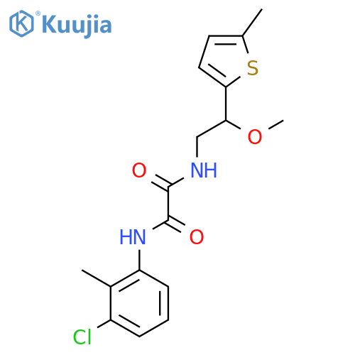 N1-(3-chloro-2-methylphenyl)-N2-(2-methoxy-2-(5-methylthiophen-2-yl)ethyl)oxalamide structure