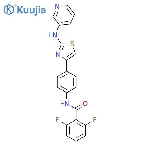 2,6-difluoro-N-(4-(2-(pyridin-3-ylamino)thiazol-4-yl)phenyl)benzamide structure