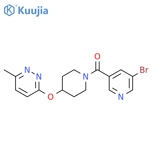 3-{[1-(5-bromopyridine-3-carbonyl)piperidin-4-yl]oxy}-6-methylpyridazine structure