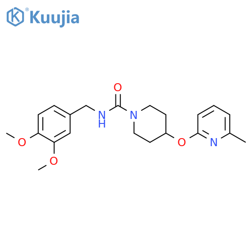 N-[(3,4-dimethoxyphenyl)methyl]-4-[(6-methylpyridin-2-yl)oxy]piperidine-1-carboxamide structure