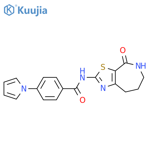 4-(1H-Pyrrol-1-yl)-N-(5,6,7,8-tetrahydro-4-oxo-4H-thiazolo[5,4-c]azepin-2-yl)benzamide structure