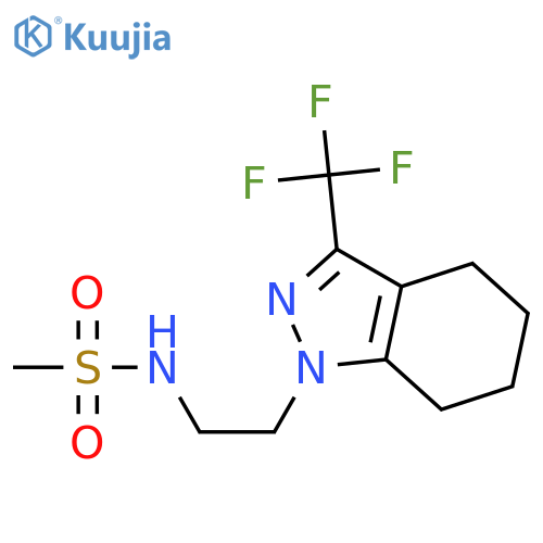 N-{2-[3-(trifluoromethyl)-4,5,6,7-tetrahydro-1H-indazol-1-yl]ethyl}methanesulfonamide structure