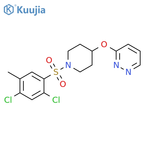 3-{[1-(2,4-dichloro-5-methylbenzenesulfonyl)piperidin-4-yl]oxy}pyridazine structure