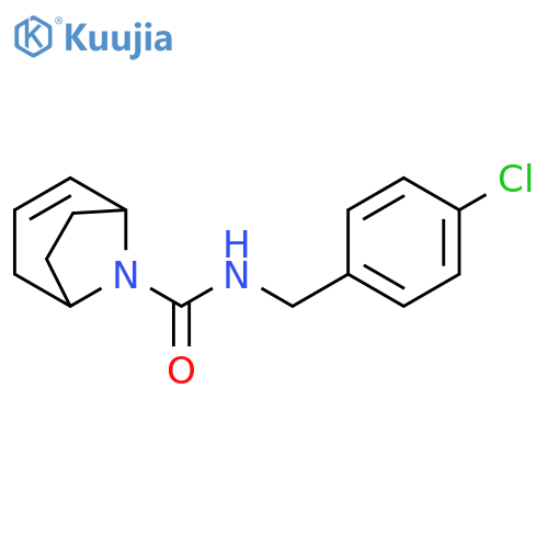 N-[(4-chlorophenyl)methyl]-8-azabicyclo[3.2.1]oct-3-ene-8-carboxamide structure