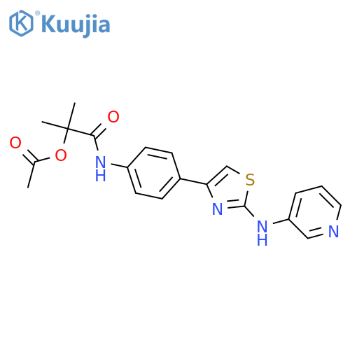 [2-methyl-1-oxo-1-[4-[2-(pyridin-3-ylamino)-1,3-thiazol-4-yl]anilino]propan-2-yl] acetate structure