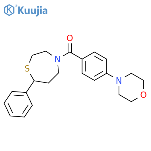 4-[4-(morpholin-4-yl)benzoyl]-7-phenyl-1,4-thiazepane structure
