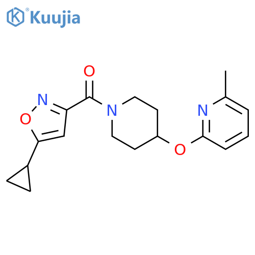 2-{[1-(5-cyclopropyl-1,2-oxazole-3-carbonyl)piperidin-4-yl]oxy}-6-methylpyridine structure