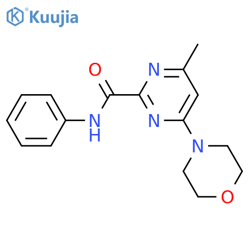 4-methyl-6-(morpholin-4-yl)-N-phenylpyrimidine-2-carboxamide structure