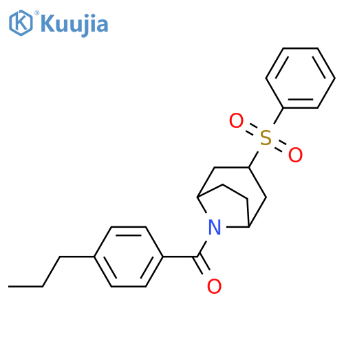 3-(benzenesulfonyl)-8-(4-propylbenzoyl)-8-azabicyclo3.2.1octane structure