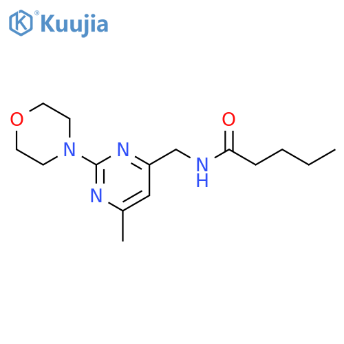 N-{[6-methyl-2-(morpholin-4-yl)pyrimidin-4-yl]methyl}pentanamide structure
