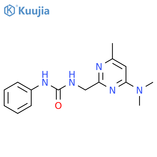 3-{[4-(dimethylamino)-6-methylpyrimidin-2-yl]methyl}-1-phenylurea structure