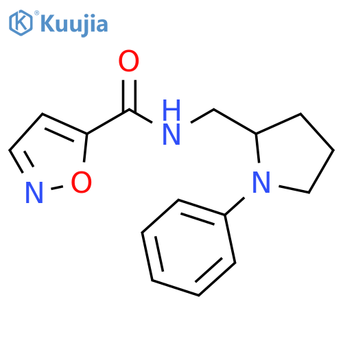 N-[(1-phenylpyrrolidin-2-yl)methyl]-1,2-oxazole-5-carboxamide structure