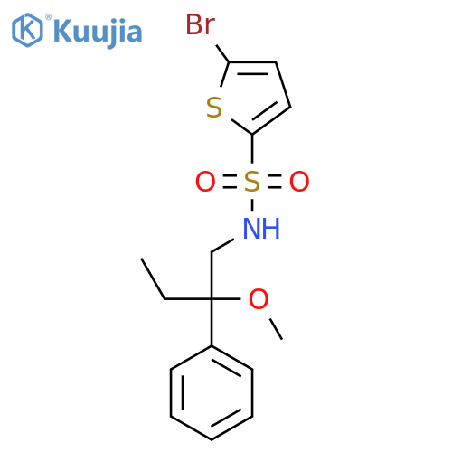 5-bromo-N-(2-methoxy-2-phenylbutyl)thiophene-2-sulfonamide structure