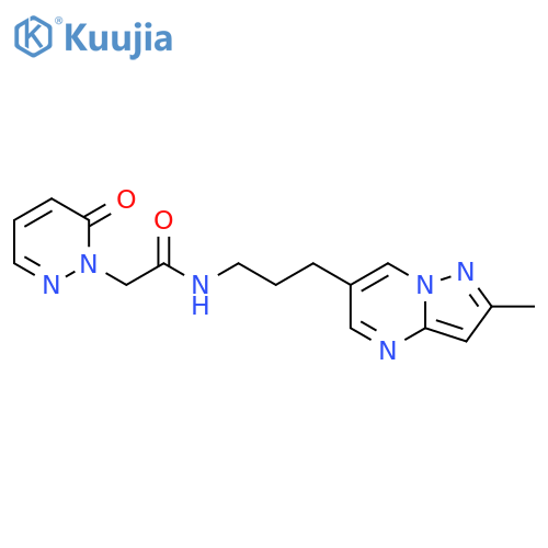N-[3-(2-Methylpyrazolo[1,5-a]pyrimidin-6-yl)propyl]-6-oxo-1(6H)-pyridazineacetamide structure