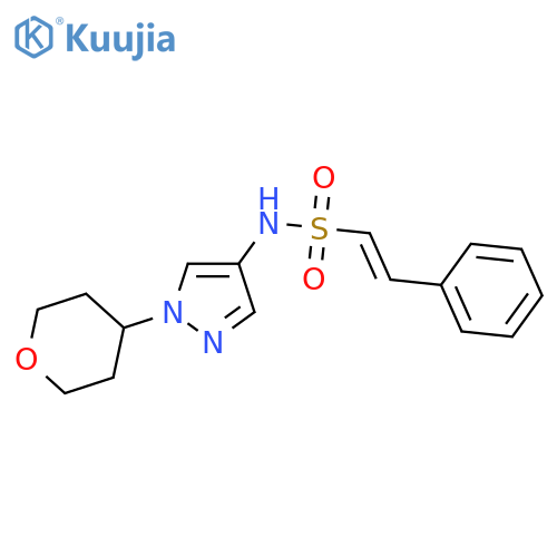 (E)-N-[1-(oxan-4-yl)pyrazol-4-yl]-2-phenylethenesulfonamide structure