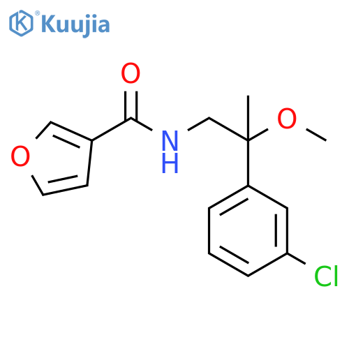 N-[2-(3-Chlorophenyl)-2-methoxypropyl]-3-furancarboxamide structure