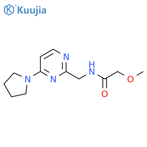 2-methoxy-N-{[4-(pyrrolidin-1-yl)pyrimidin-2-yl]methyl}acetamide structure