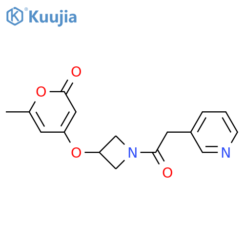 6-methyl-4-[1-(2-pyridin-3-ylacetyl)azetidin-3-yl]oxypyran-2-one structure
