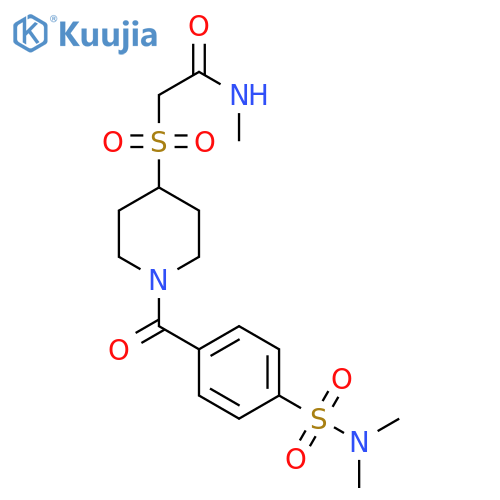 2-({1-[4-(dimethylsulfamoyl)benzoyl]piperidin-4-yl}sulfonyl)-N-methylacetamide structure