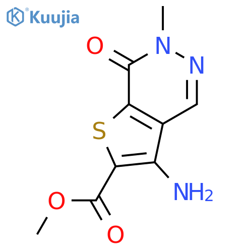 Methyl 3-amino-6-methyl-7-oxo-6,7-dihydrothieno[2,3-d]pyridazine-2-carboxylate structure