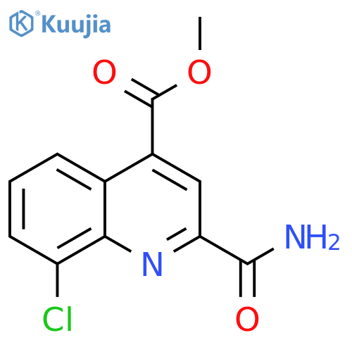 methyl 2-carbamoyl-8-chloroquinoline-4-carboxylate structure